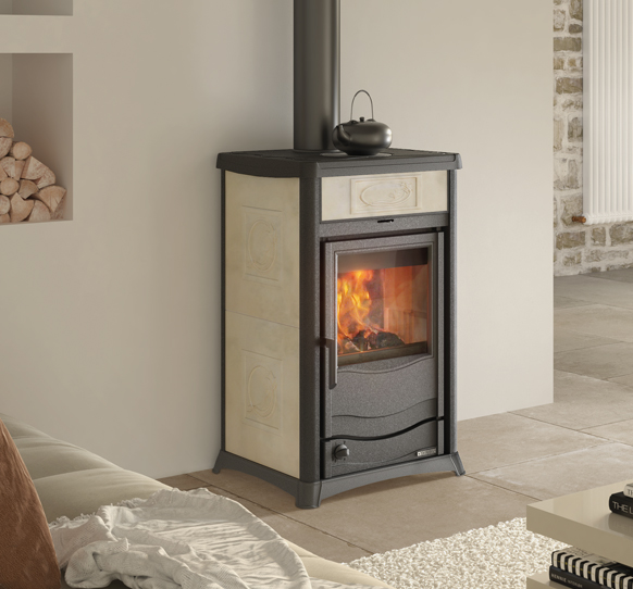 Zestaw kominek powietrzny stalowy KRATKI LUCY BLACK 12 kW Ø 200 z akcesoriami termorossellaplusevodsa4.0 boxprinc - Zestaw kominek powietrzny stalowy KRATKI LUCY BLACK 12 kW Ø 200 z akcesoriami